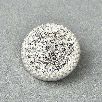 1-Hole Alloy Rhinestone Buttons BUTT-WH0020-69S-1