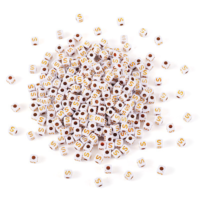 Opaque Acrylic Beads MACR-TAG0001-07S-1