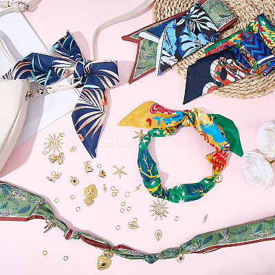 DIY Silk Scarf Necklace Making Kits DIY-BM0002-56-1