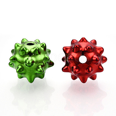 UV Plating Opaque Acrylic Beads PACR-T017-07-1
