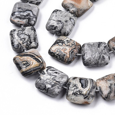 Natural Map Stone/Picasso Stone/Picasso Jasper Beads Strands G-N326-140H-1