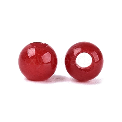 Natural White Jade European Beads G-Q607-01A-11-1