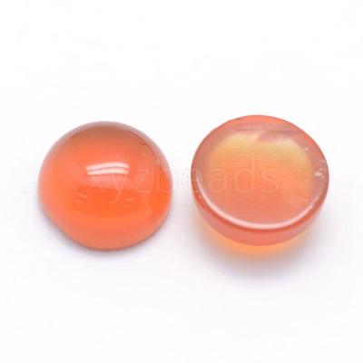 Natural Carnelian Cabochons X-G-P393-R18-6mm-1