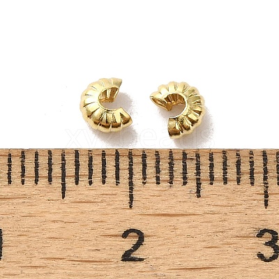 Brass Crimp Beads Covers X-FIND-Z039-13A-G-1