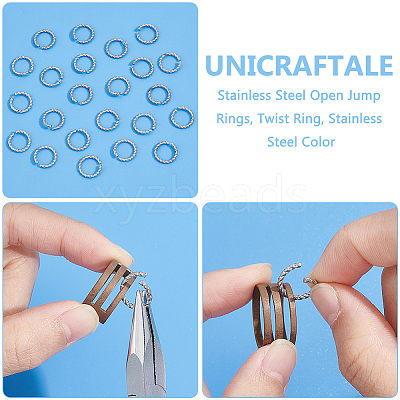 60Pcs 304 Stainless Steel Open Jump Rings STAS-UN0052-45-1