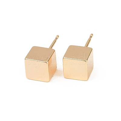 Brass Stud Earrings for Women EJEW-G441-05C-G-1