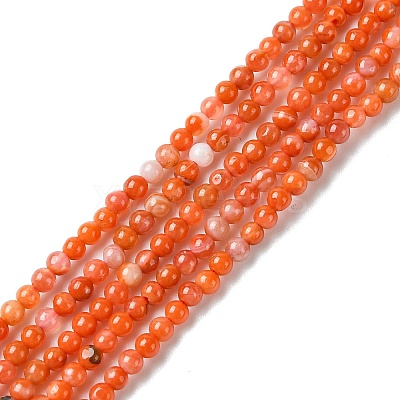 Natural South Red Agate Beads Strands G-B090-A04-01-1