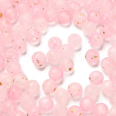 Frosted Transparent Acrylic Beads OACR-F013-13B-1