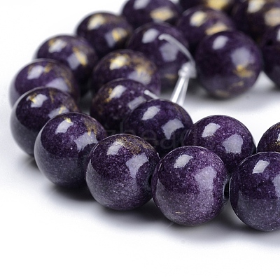 Natural Mashan Jade Beads Strands G-F670-A25-10mm-1