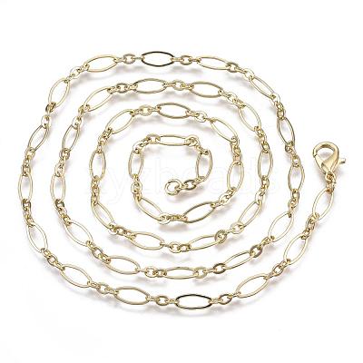Brass Cable Chains Necklace Making MAK-S072-16B-KC-1
