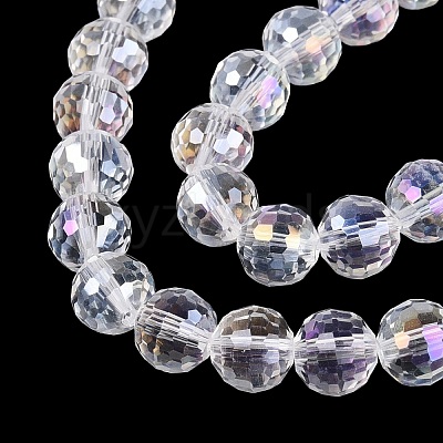 Transparent Glass Beads Strands GLAA-Q107-02A-01-1