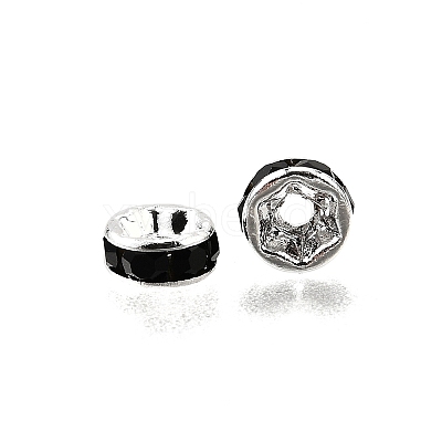 Brass Grade A Rhinestone Spacer Beads RB-A014-Z6mm-02S-1
