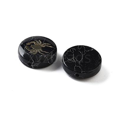 Dyed Black Synthetic Turquoise Beads G-F775-B03-1