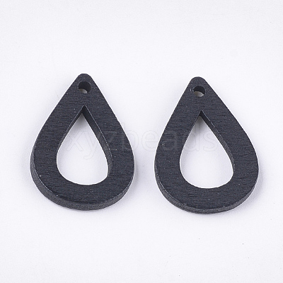 Painted Poplar Wood Pendants X-WOOD-T021-08D-1