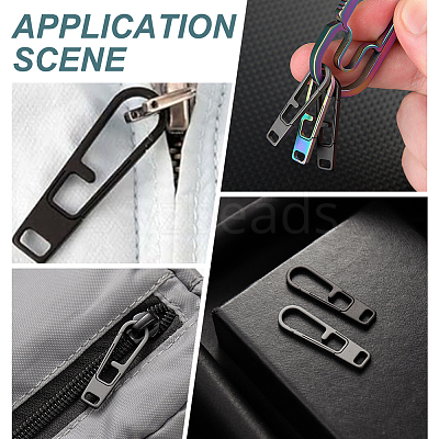 Titanium Alloy Zipper Pull Tabs PALLOY-WH0048-33A-1