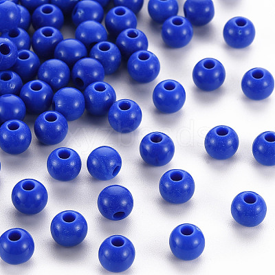 Opaque Acrylic Beads X-MACR-S370-C6mm-10-1
