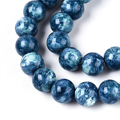 Baking Paint Glass Beads Strands DGLA-N016-8mm-10-1