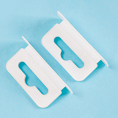 80Pcs Rectangle PP with PE Hanging Tabs KY-CP0001-35B-1