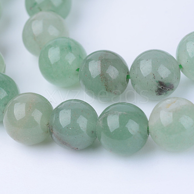 Natural Green Aventurine Beads Strands G-Q462-12mm-20-1