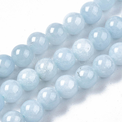 Natural Chalcedony Beads Strands G-S333-6mm-004-1
