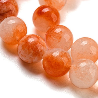 Natural Dyed Yellow Jade Beads Strands G-Q160-A01-01G-1