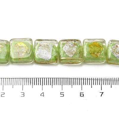 Handmade Gold Foil and Silver Foil Lampwork Beads FOIL-C001-01A-10-1