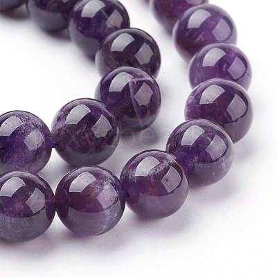 Natural Amethyst Beads Strands X-G-G099-10mm-1-1