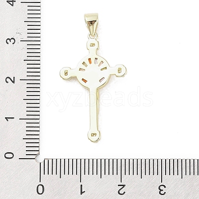 Real 18K Gold Plated Brass Micro Pave Cubic Zirconia Pendants KK-A209-08G-01-1