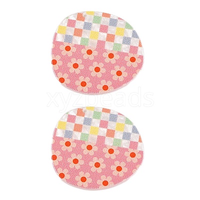 Plaid Theme Printed Acrylic Pendants OACR-T028-05F-1