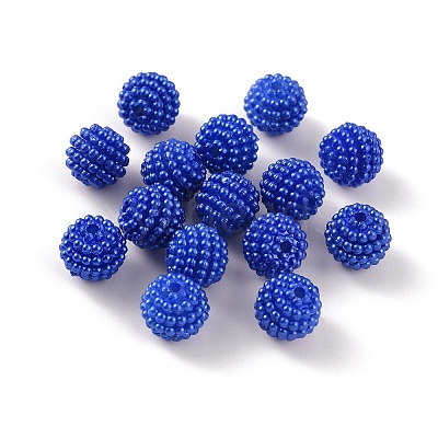 Opaque Resin Beads RESI-WH0021-51B-1