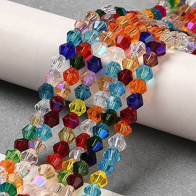 Transparent Electroplate Glass Beads Strands EGLA-A039-T3mm-L29-1