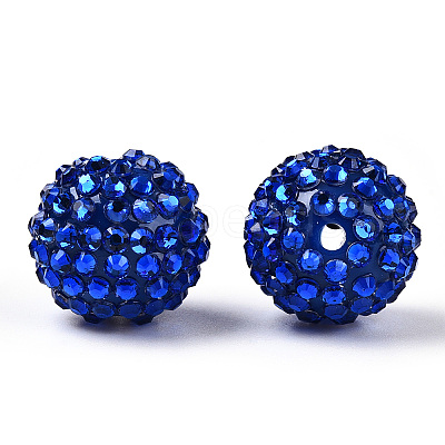 Transparent Resin Rhinestone Graduated Beads RESI-S314-18x20-01-1