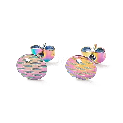 Ion Plating(IP) 304 Stainless Steel Ear Stud Findings STAS-O119-16B-M-1