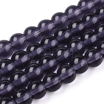 Transparent Glass Beads Strands GLAA-T032-T6mm-03-1