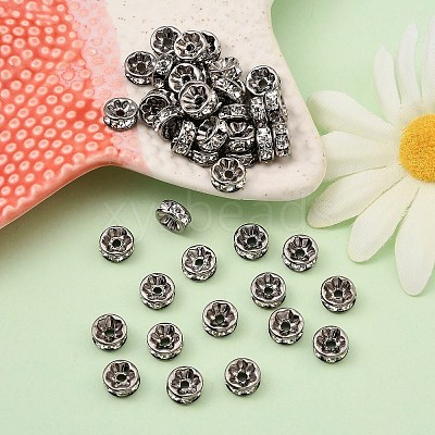 Brass Rhinestone Spacer Beads LS-X-RB-A014-Z8mm-01B-NF-1