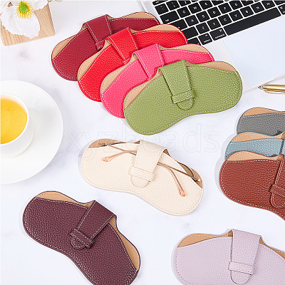 1Pc PU Leather Glasses Case AJEW-CN0006-94F-1