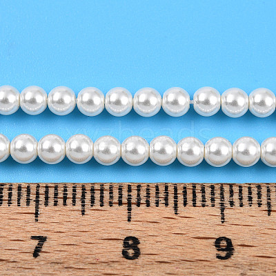 Baking Paint Pearlized Glass Pearl Bead Strands HY-N002-3mm-A11-1