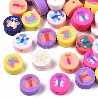 Handmade Polymer Clay Beads X-CLAY-N006-48-1