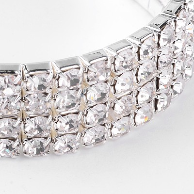 4 Row stretch Rhinestone Bracelet X-B115-4-1