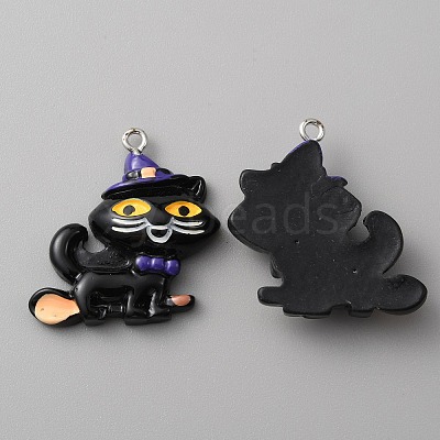 Opaque Resin Pendants LS-RESI-WH0001-04B-1