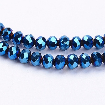 Electroplate Glass Bead Strands EGLA-R080-4mm-M-1