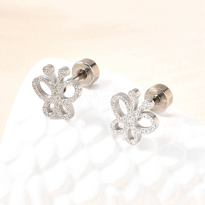 304 Stainless Steel Stud Earrings EJEW-H161-01P-C-1