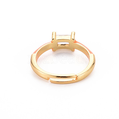 Brass Enamel Cuff Rings RJEW-T016-23H-NF-1