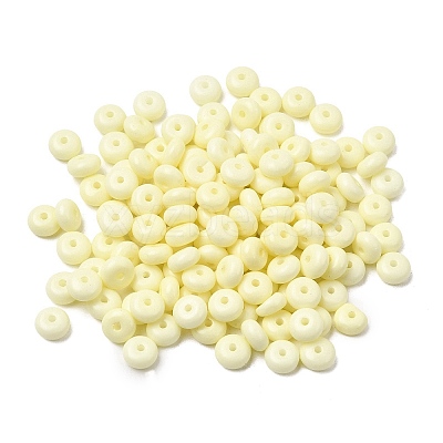 Baking Paint Opaque Glass Beads GLAA-A045-06I-1