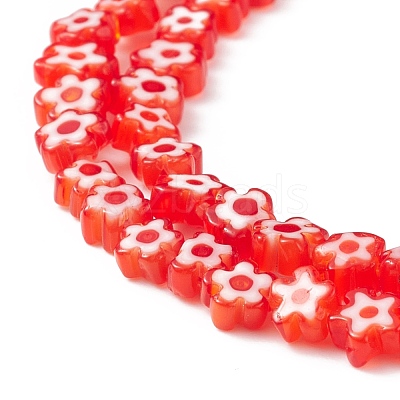 Handmade Millefiori Glass Bead Strands LAMP-J035-4mm-67-1