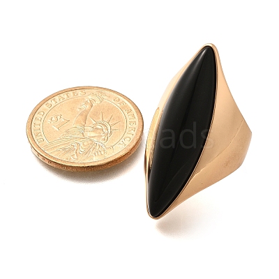 Resin Horse Eye Finger Rings RJEW-R006-01G-03-1