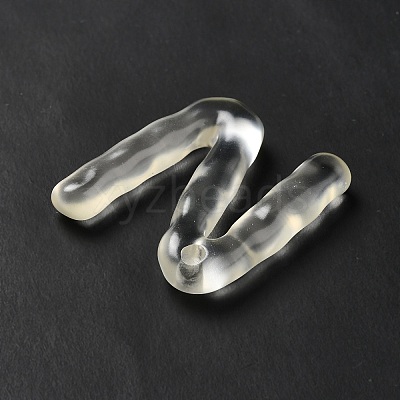 Transparent Resin Alphabet Pendants LS-RESI-C028-02N-1