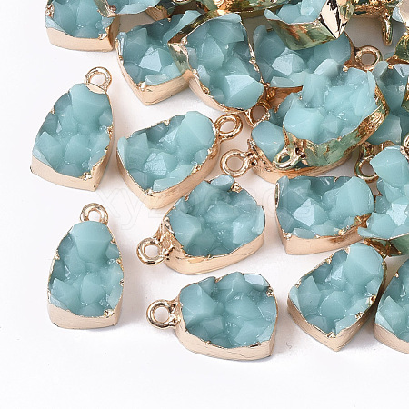 Druzy Resin Pendants RESI-S383-010-A01-1