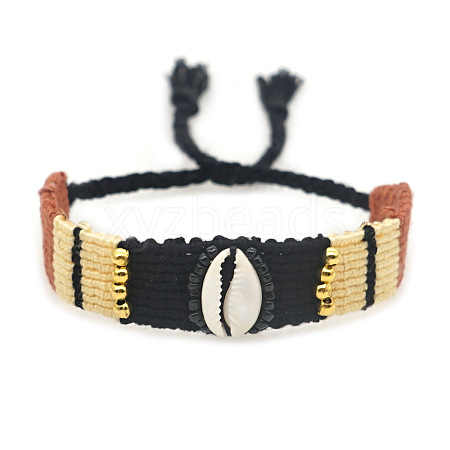 Unique Hand-Woven Cowrie Shell Adjustable Cord Bracelets for Women AO5455-6-1