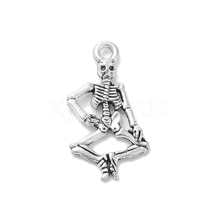 Tibetan Style Alloy Pendants for Halloween PALLOY-O002-09C-AS-1